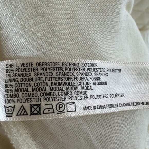 Anthropologie Saturday/Sunday Mission Ivory Quilted Lace Bomber Zip-up Jacket L - Picture 8 of 11